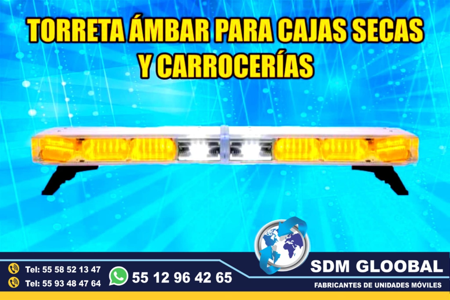 Venta de Torreta de Leds para patrullas color ambar marca <br>
