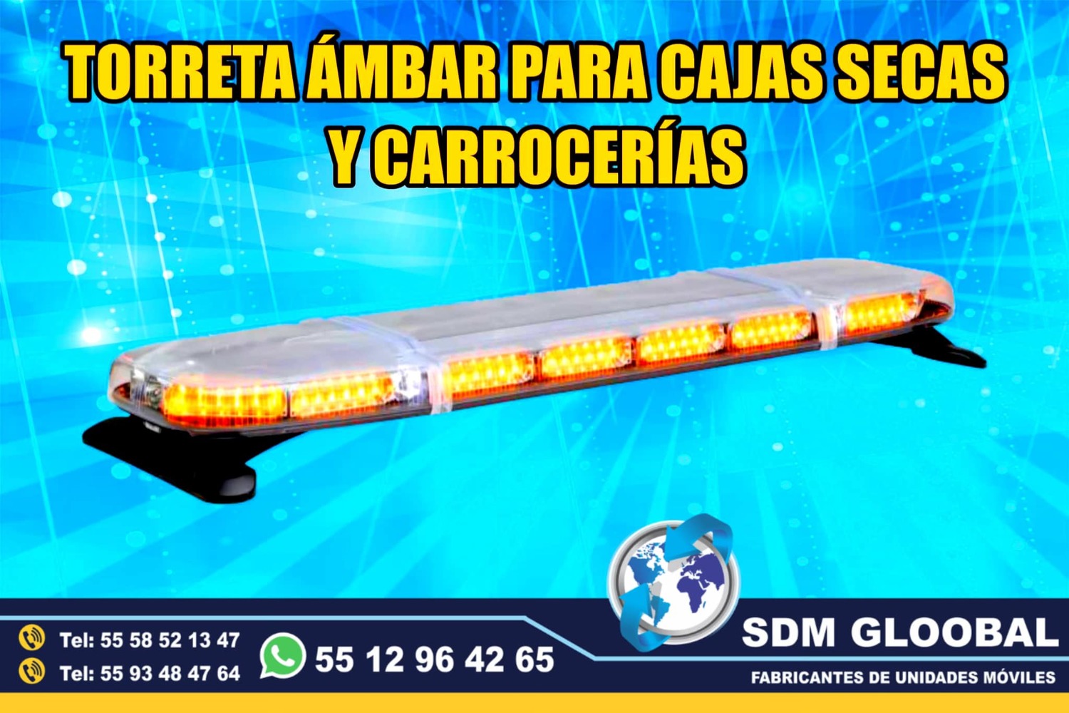 Venta de Torreta de Leds para patrullas color ambar marca<br>