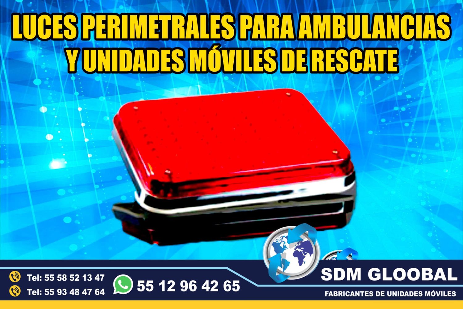 Venta e Instalacion de Luces Perimetrales Auxiliares Emergemcia para Ambulancias de Traslado<br>