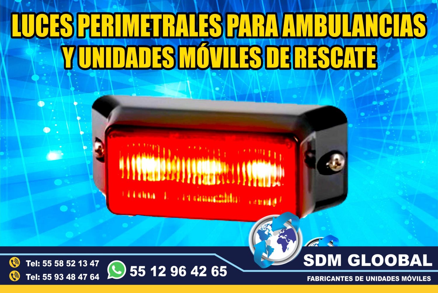 Venta e Instalacion de Luces Perimetrales Auxiliares Emergemcia para Ambulancias de Traslado<br>