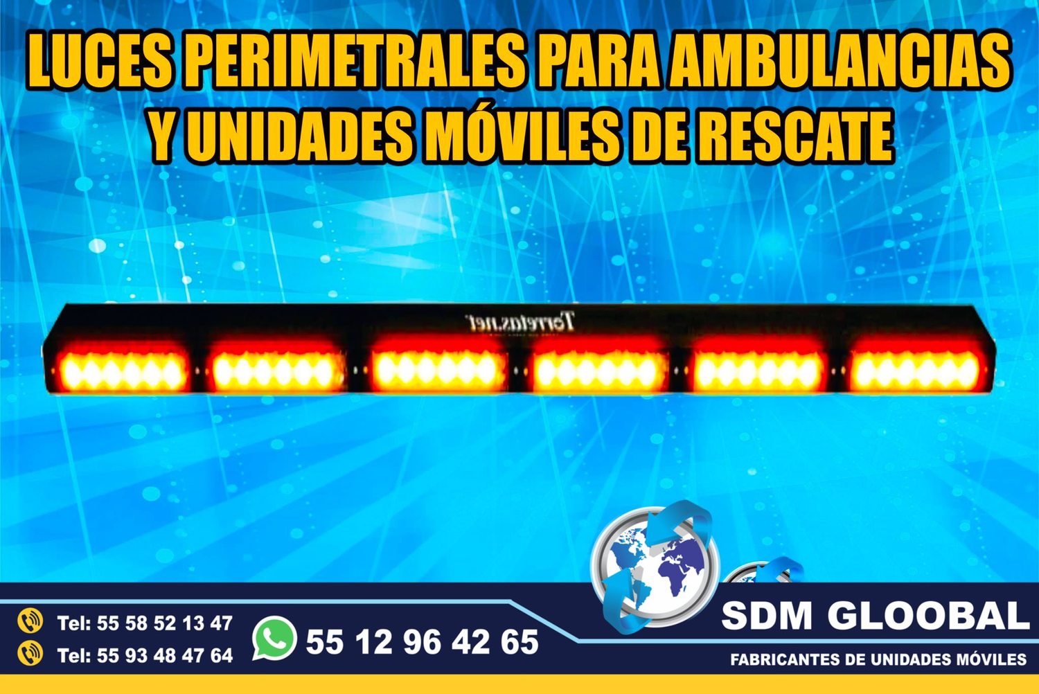 Venta e Instalacion de Luces Perimetrales Auxiliares Emergemcia para Ambulancias de Traslado<br>